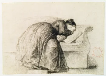 Studie einer weinenden Frau